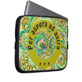 Folk Art Fantasy Pattern & Quote Laptopschutzhülle (Vorne Rechts)