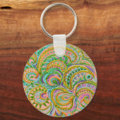 Folk Art Fantasy Pattern Schlüsselanhänger (Vorderseite)