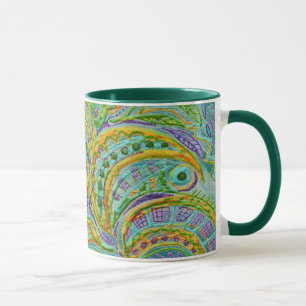 Folk Art Fantasy Pattern Tasse
