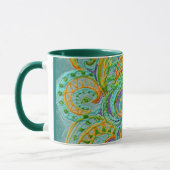 Folk Art Fantasy Pattern Tasse (Links)