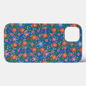 Folk Art Floral auf blauem iPad Mini Fall Case-Mate iPhone Hülle (Rückseite (Horizontal))