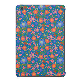 Folk Art Floral auf blauem iPad Mini Fall Case-Mate iPhone Hülle
