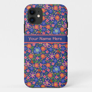 Folk Art Floral auf Blue iPhone 5/5s Xtreme Fall Case-Mate iPhone Hülle