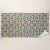 Folk Art Floral Beach Wrap Strandtuch (Vorderseite)
