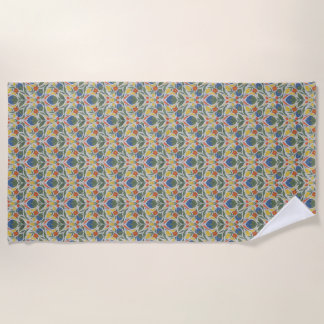 Folk Art Floral Beach Wrap Strandtuch