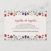 Folk Art Floral Botanical Fiesta Spanish Wedding Begleitkarte (Vorderseite)