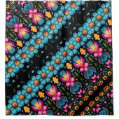 Folk Art Floral Charm Duschvorhang (Vorderseite)
