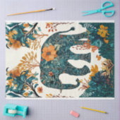 Folk Art Floral Elephant Decoupage Seidenpapier (Basteln)