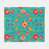 Folk art floral  fleecedecke (Vorderseite (Horizontal))
