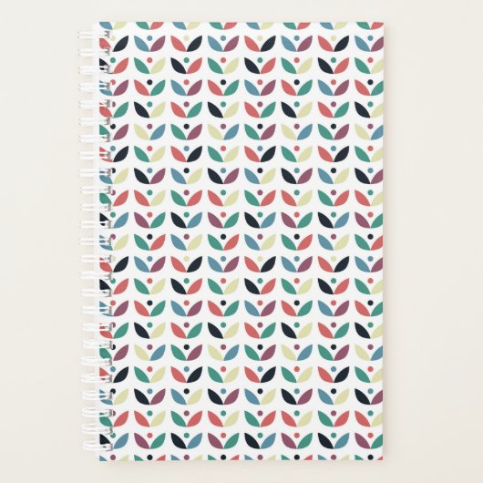 Folk Art Floral Geometric Muster Planer (Vorderseite)