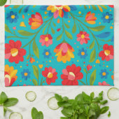 Folk art floral  geschirrtuch (Gefaltet)