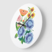 Folk Art Floral Große Wanduhr (Winkel)