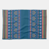 Folk Art Floral Hearts Border Kittuch Geschirrtuch (Horizontal)