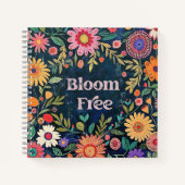 Folk Art Floral Journal - Bloom Free - Geschenk Notizblock (Vorderseite)