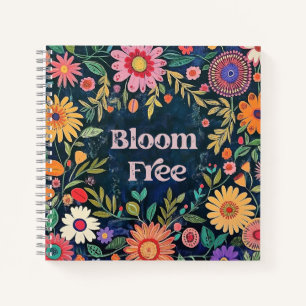 Folk Art Floral Journal - Bloom Free - Geschenk Notizblock