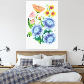 Folk Art Floral Leinwanddruck (Insitu (Schlafzimmer))