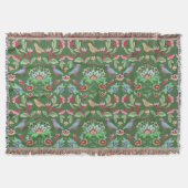 Folk Art Floral mit Vögeln auf grüner Stirn Decke (Vorderseite)