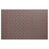 Folk Art Floral on Black Custom Fabric Stoff (Yard (91,4 cm))
