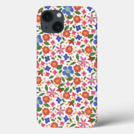 Folk Art Floral on White iPad Mini Case