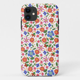 Folk Art Floral, White iPhone 5 Xtreme Fall 11 Hülle