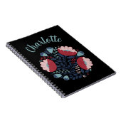 Folk Art Florals in voller Blüte Notizblock (Rechte Seite)