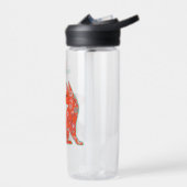 Folk Art Flower Pattern Fox Personalised Trinkflasche (Links)