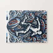 Folk Art Football Symphony" Puzzle (Horizontal)