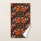 Folk Art Fox und Hen Badhandtuch Set (Handtuch)