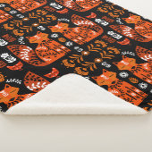 Folk Art Fox und Hen Sherpadecke (3/4)
