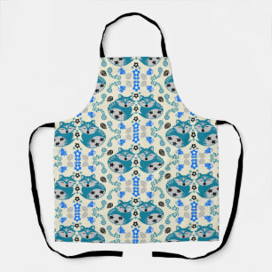 Folk-Art-Fuchs-Druck-Dekor. Schürze