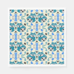 Folk-Art-Fuchs-Druck-Dekor Serviette