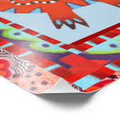 Folk Art Gator Fotodruck (Ecke)