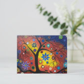 FOLK ART Gewartet für die Sunset Postkarte (Stehend Vorderseite)