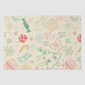 Folk Art Gingerbread Männer Weihnachten Seidenpapier (Vorderseite)