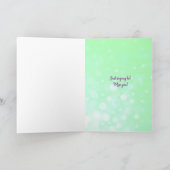 Folk Art Girl on Fall Train in Woods Sprichwort Hi Karte (Innenseite)