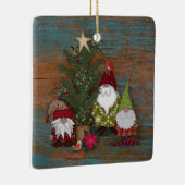 Folk Art Gnomes | Weihnachtsbaum Keramikornament (Rechts)