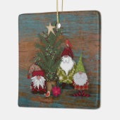 Folk Art Gnomes | Weihnachtsbaum Keramikornament (Links)