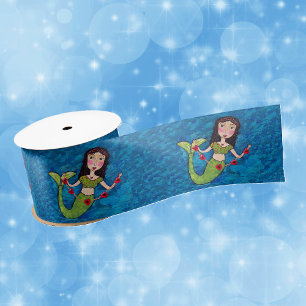 Folk Art Green Mermaid String von Red Hearts Satinband