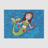 Folk Art Green Mermaid String von Red Hearts Seidenpapier (Vorderseite)
