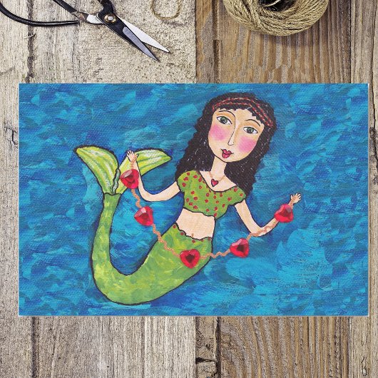 Folk Art Green Mermaid String von Red Hearts Seidenpapier