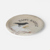 Folk Art Happy Harvest White Pumpkin Pappteller (Schrägansicht)