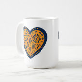 Folk Art Heart Kaffeetasse (Vorderseite Links)