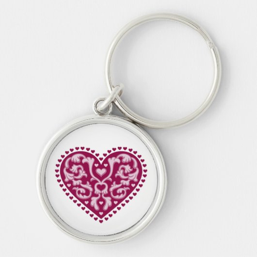 Folk Art Heart Schlüsselanhänger (Vorne)