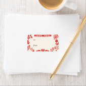 Folk Art Holiday Geschenke Tag Labels Adressaufkleber (Insitu)
