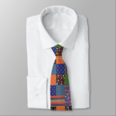 Folk Art Imitate Patchwork Unisex Necktie Krawatte (Gebunden)