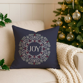 Folk Art Joy | Holiday Monogram Kissen