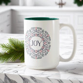 Folk Art Joy Holiday Zweifarbige Tasse