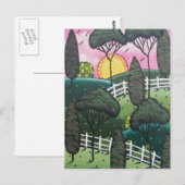 FOLK ART Joy The View by LORI EVERETT Postkarte (Vorne/Hinten)