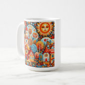 Folk Art Kaffeetasse (Vorderseite Links)