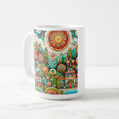 Folk Art Kaffeetasse (Vorderseite Links)